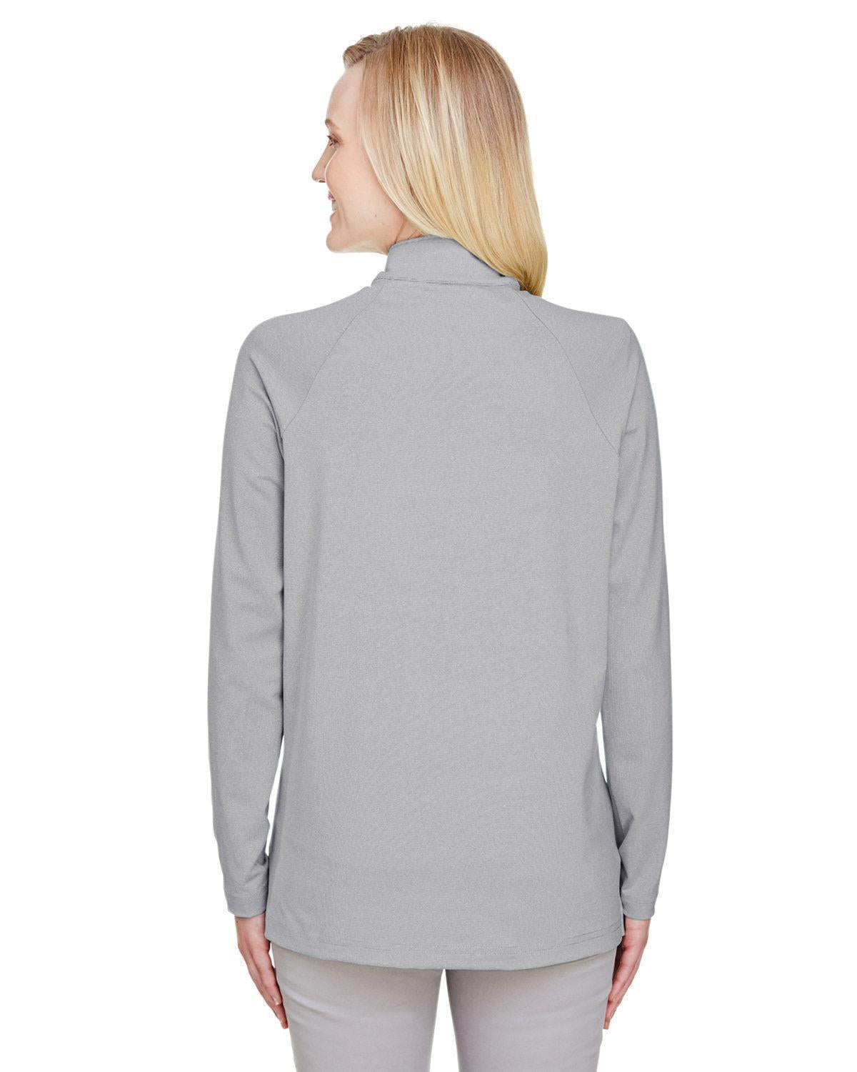 no-logo Devon & Jones CrownLux Performance Ladies Clubhouse Micro-Stripe Quarter-Zip-Ladies Layering-Devon&Jones-Thread Logic