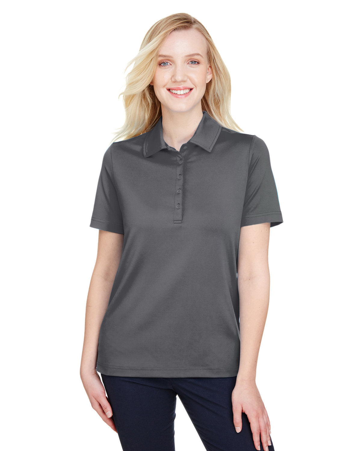 Devon & Jones CrownLux Performance Ladies Range Flex Polo-Ladies Polos-Devon&Jones-Graphite-S-Thread Logic