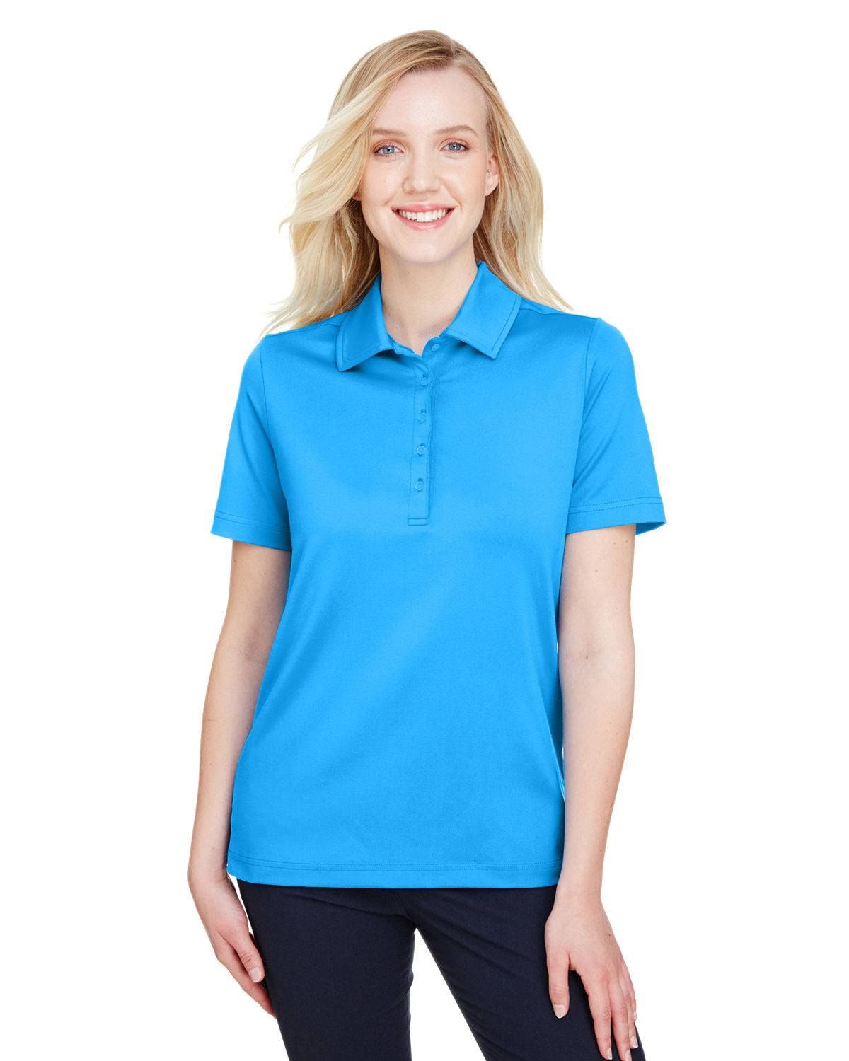 Devon & Jones CrownLux Performance Ladies Range Flex Polo-Ladies Polos-Devon&Jones-Ocean Blue-S-Thread Logic