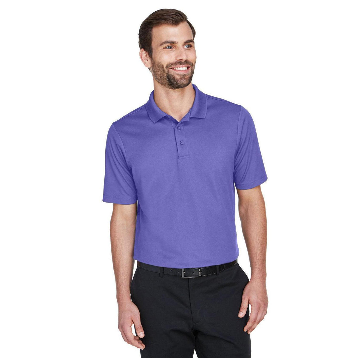 no-logo Devon & Jones CrownLux Performance Plaited Polo-Men's Polos-Devon&Jones-Grape-S-Thread Logic