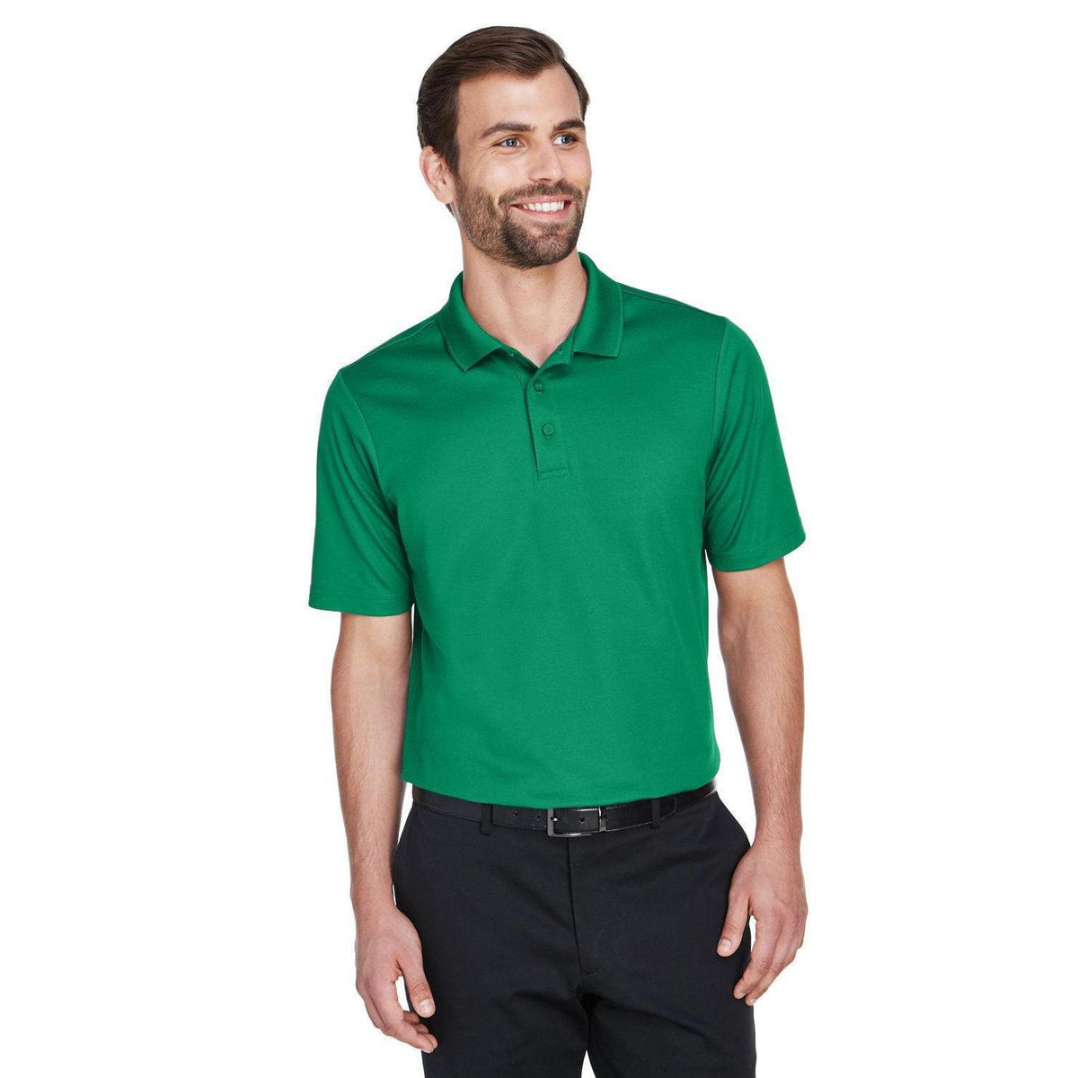 no-logo Devon & Jones CrownLux Performance Plaited Polo-Men's Polos-Devon&Jones-Kelly Green-S-Thread Logic