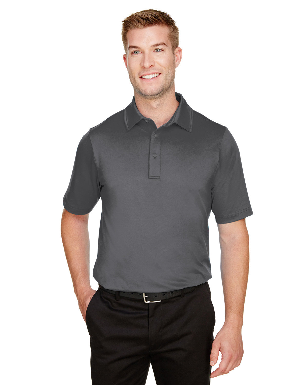 Devon & Jones CrownLux Performance Range Flex Polo-Men's Polos-Devon&Jones-Graphite-S-Thread Logic