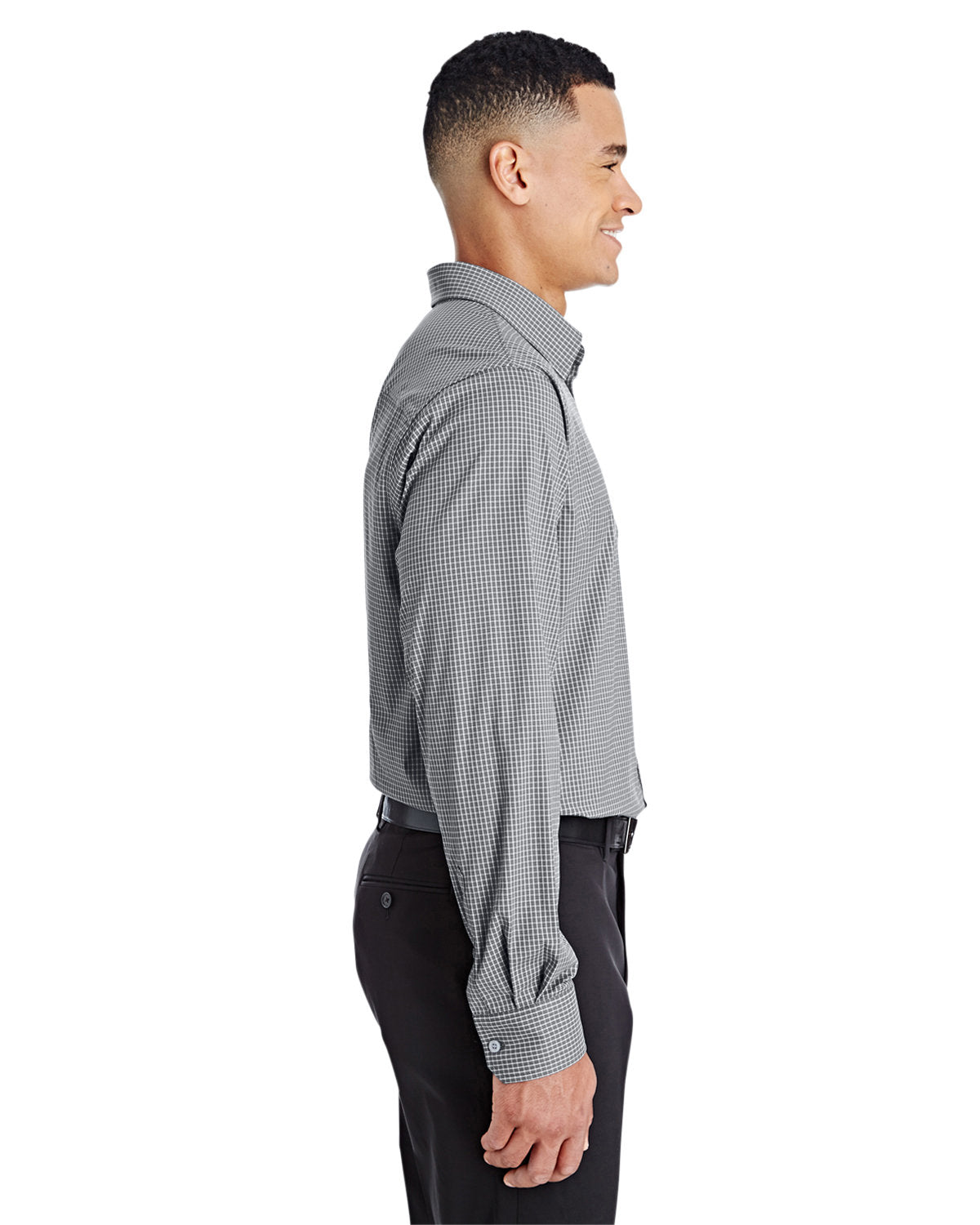 no-logo Devon & Jones CrownLux Performance Tonal Mini Check Shirt-Men's Dress Shirts-Devon&Jones-Thread Logic