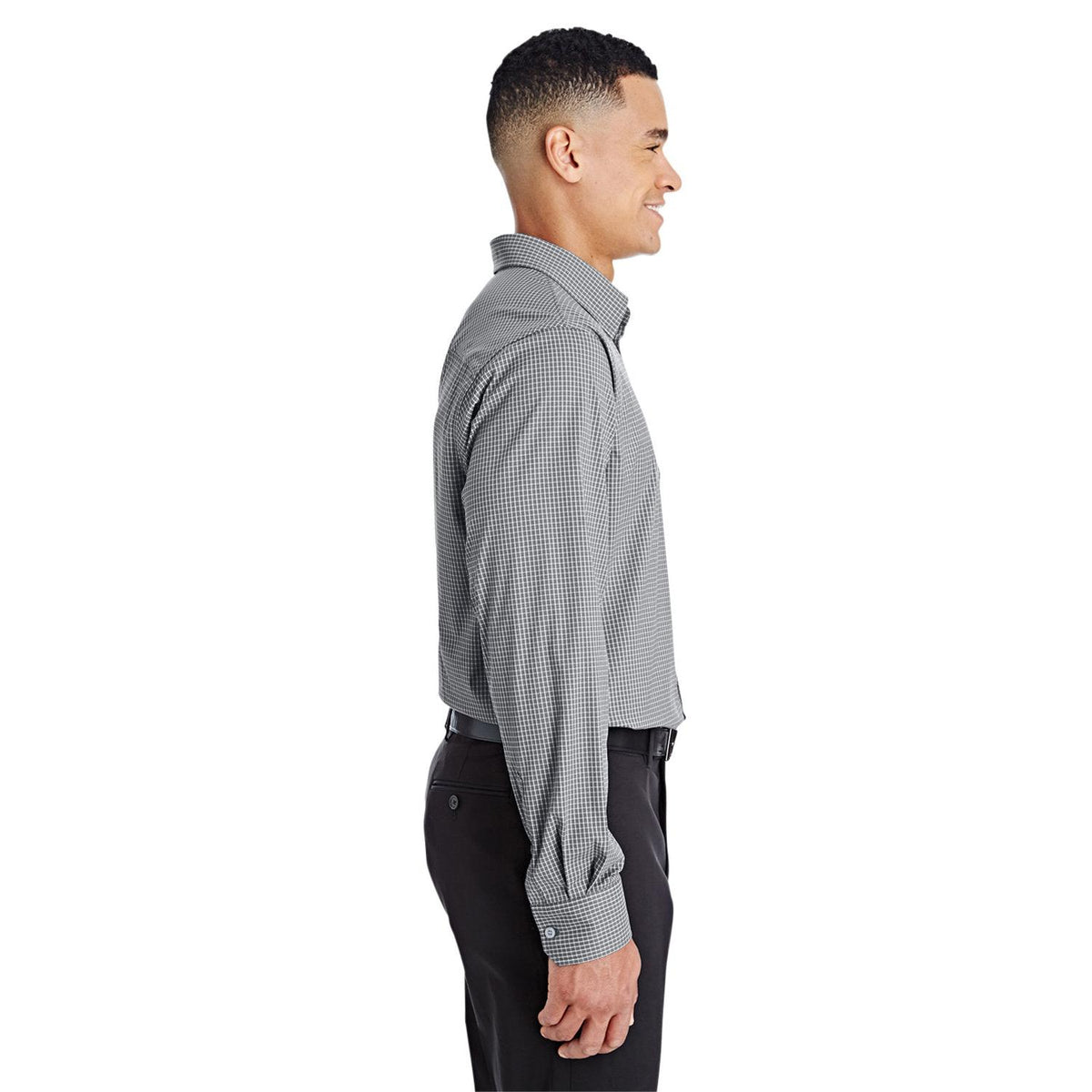 no-logo Devon & Jones CrownLux Performance Tonal Mini Check Shirt-Men's Dress Shirts-Devon&Jones-Thread Logic
