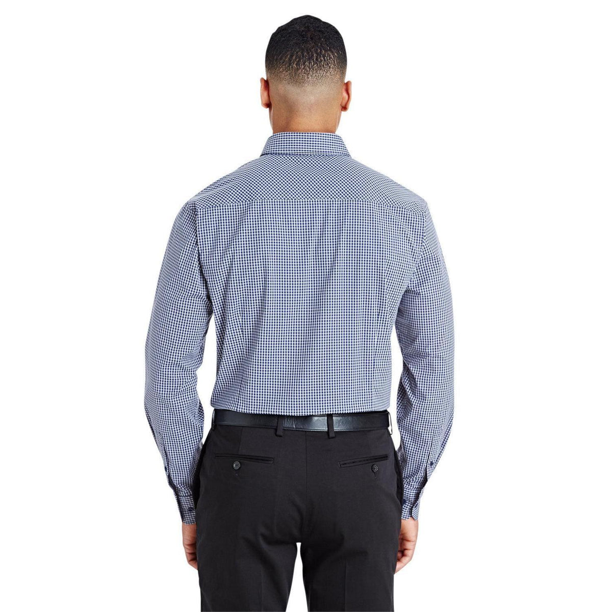 no-logo Devon & Jones CrownLux Performance Tonal Mini Check Shirt-Men's Dress Shirts-Devon&Jones-Thread Logic