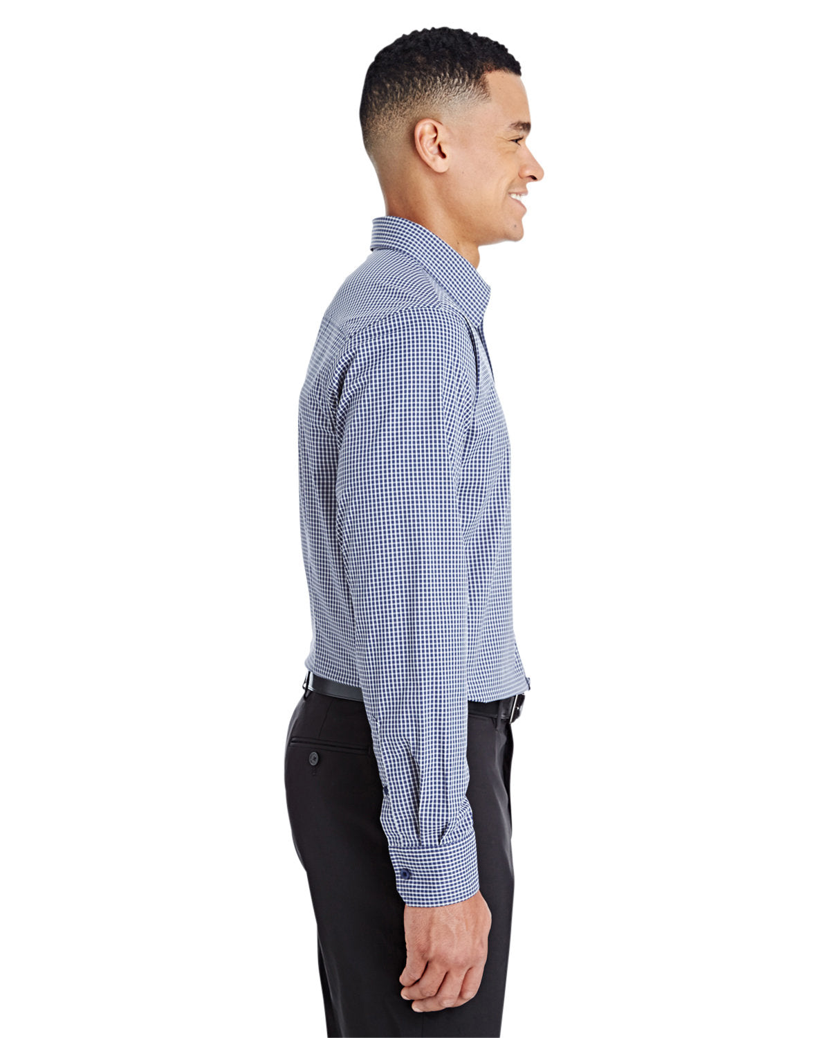 no-logo Devon & Jones CrownLux Performance Tonal Mini Check Shirt-Men's Dress Shirts-Devon&Jones-Thread Logic