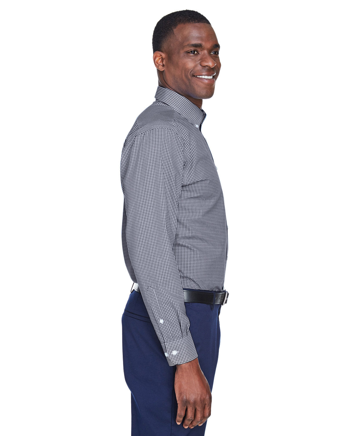 no-logo Devon & Jones Gingham Check Dress Shirt-Men's Dress Shirts-Devon&Jones-Thread Logic