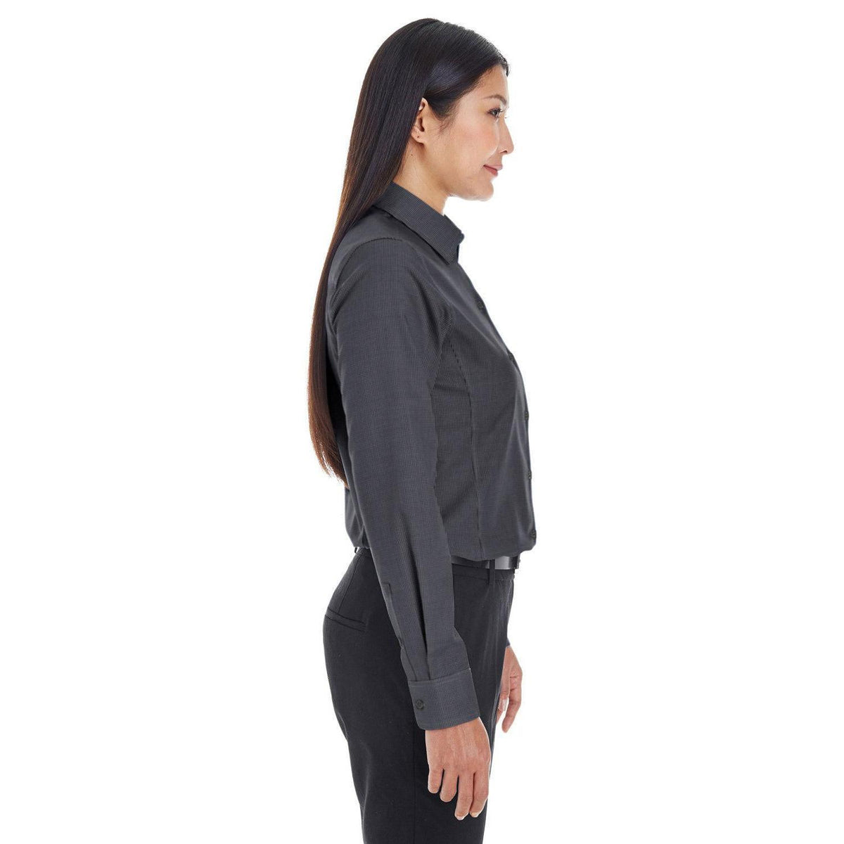no-logo Devon & Jones Ladies Crown Woven Royal Dobby Shirt-Ladies Dress Shirts-Devon&Jones-Thread Logic