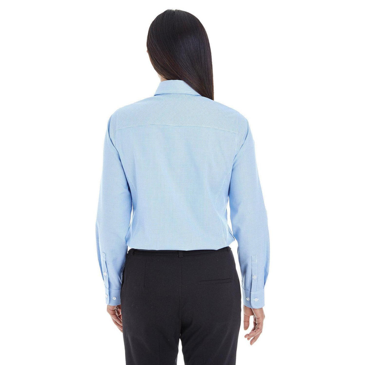 no-logo Devon & Jones Ladies Crown Woven Royal Dobby Shirt-Ladies Dress Shirts-Devon&Jones-Thread Logic