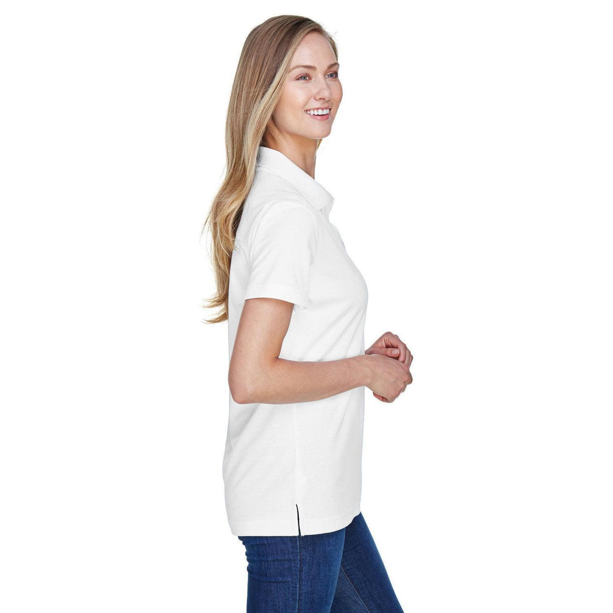 no-logo Devon & Jones Ladies CrownLux Performance Plaited Polo-Ladies Polos-Devon&Jones-Thread Logic