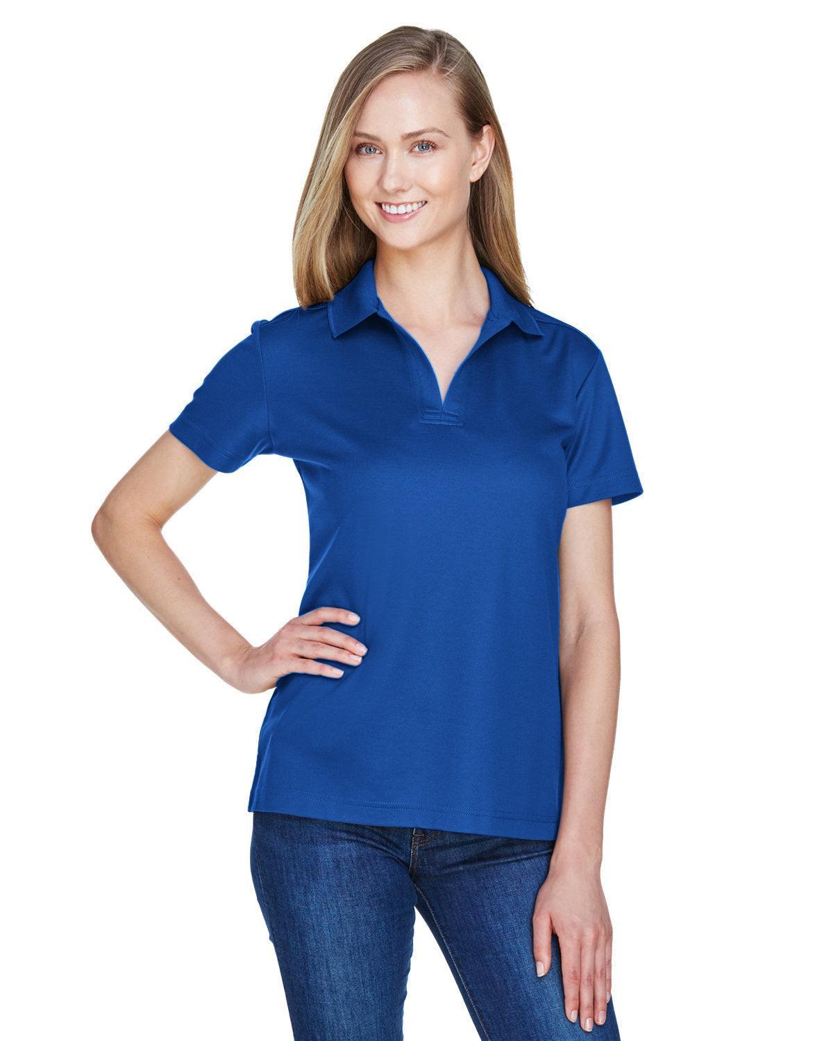 Devon & Jones Ladies CrownLux Performance Plaited Polo-Ladies Polos-Devon&Jones-Royal-S-Thread Logic