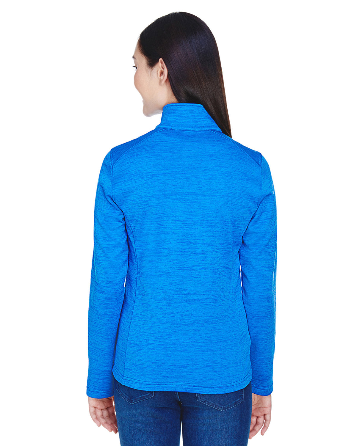 no-logo Devon & Jones Ladies Newbury Mélange Fleece Quarter-Zip-Ladies Layering-Devon&Jones-Thread Logic