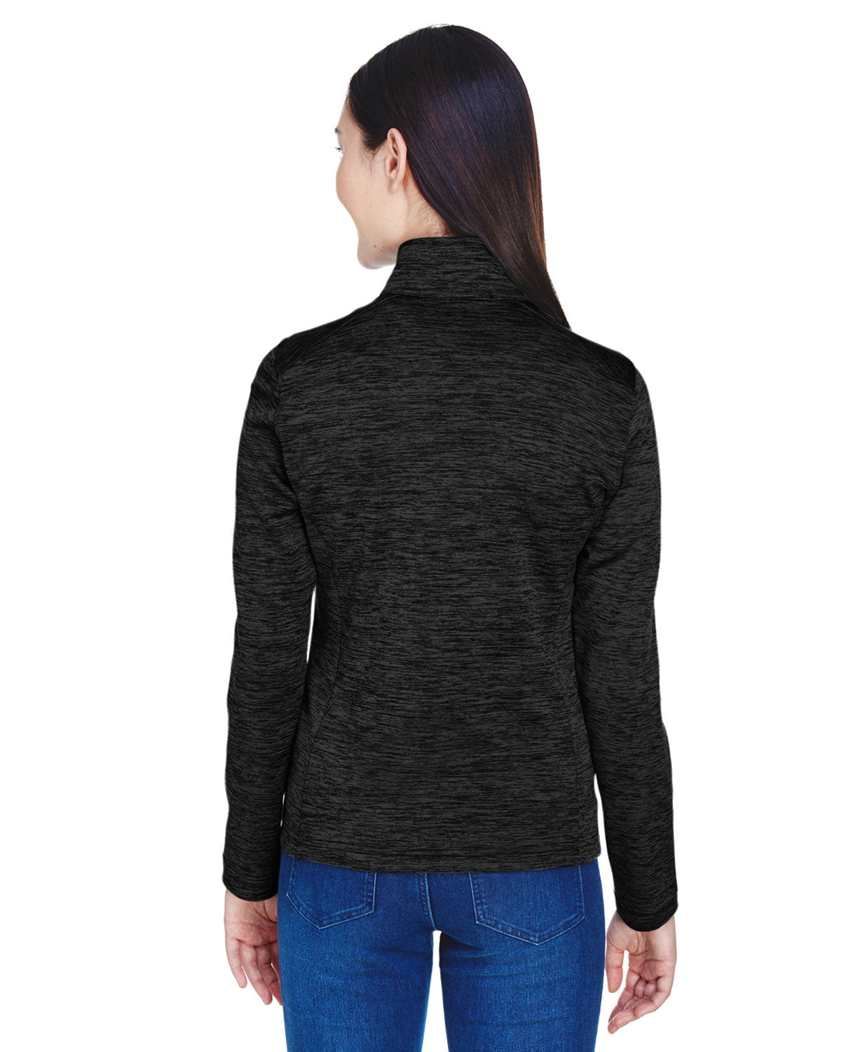 no-logo Devon & Jones Ladies Newbury Mélange Fleece Quarter-Zip-Ladies Layering-Devon&Jones-Thread Logic