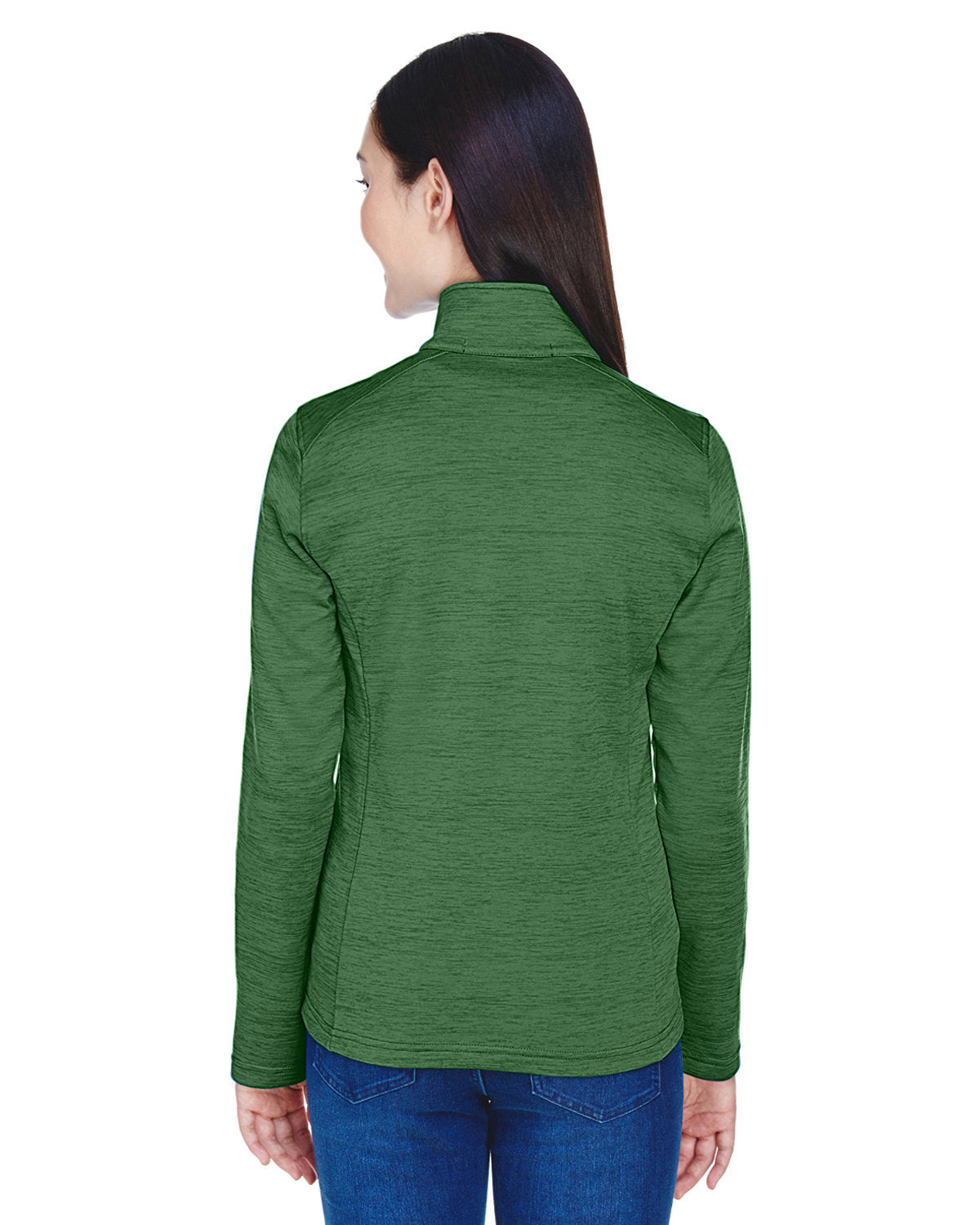 no-logo Devon & Jones Ladies Newbury Mélange Fleece Quarter-Zip-Ladies Layering-Devon&Jones-Thread Logic