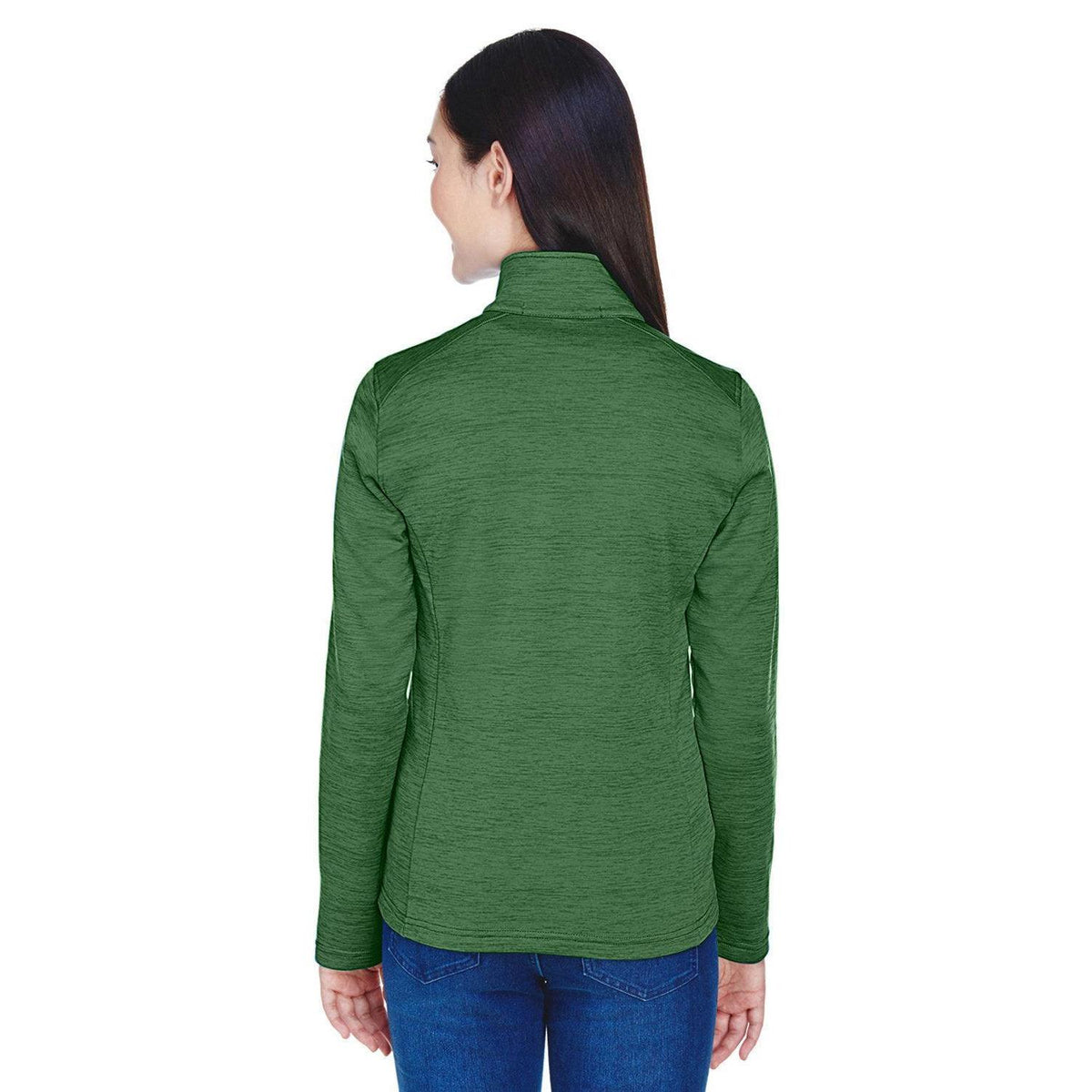 no-logo Devon & Jones Ladies Newbury Mélange Fleece Quarter-Zip-Ladies Layering-Devon&Jones-Thread Logic