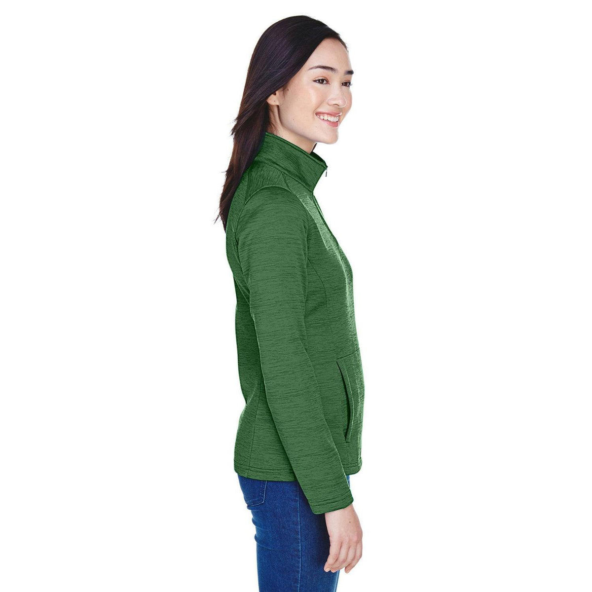 no-logo Devon & Jones Ladies Newbury Mélange Fleece Quarter-Zip-Ladies Layering-Devon&Jones-Thread Logic