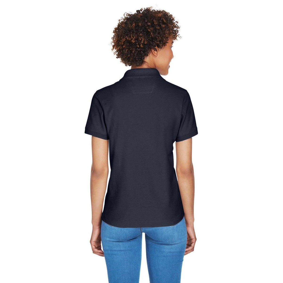 no-logo Devon & Jones Ladies Pima Pique Short-Sleeve Y-Collar Polo-Ladies Polos-Devon&Jones-Thread Logic