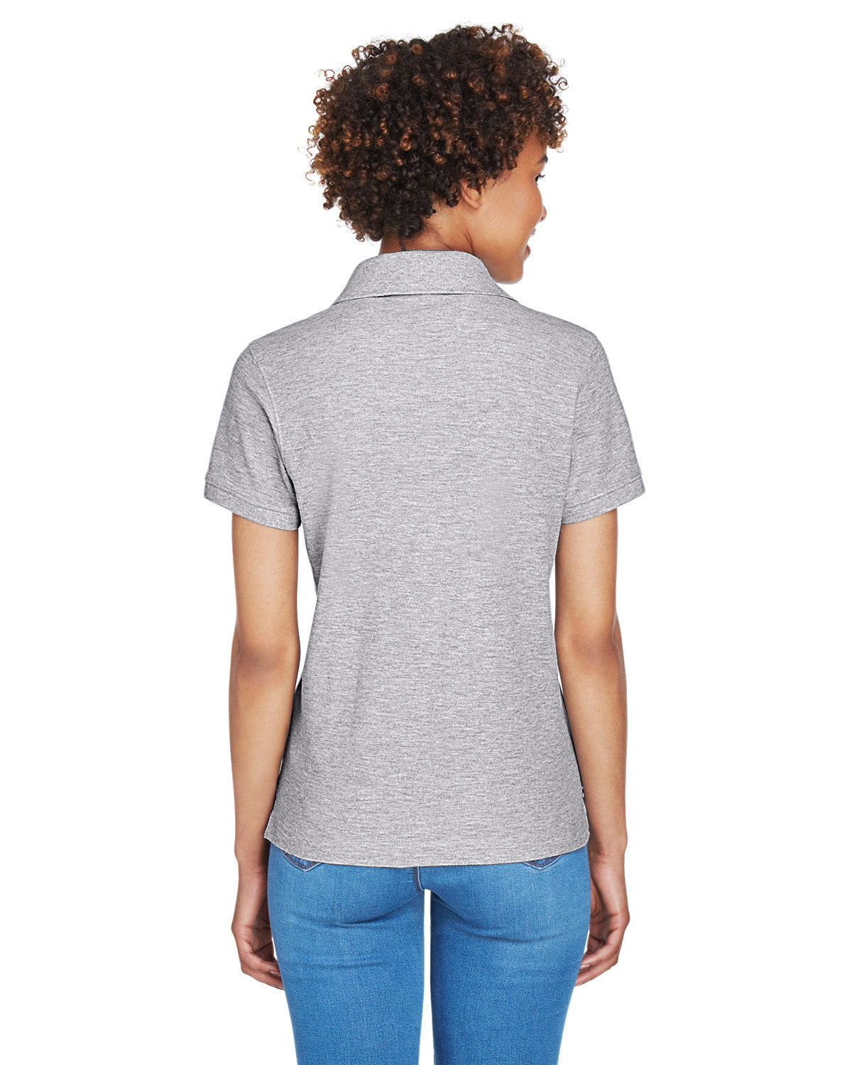 no-logo Devon & Jones Ladies Pima Pique Short-Sleeve Y-Collar Polo-Ladies Polos-Devon&Jones-Thread Logic