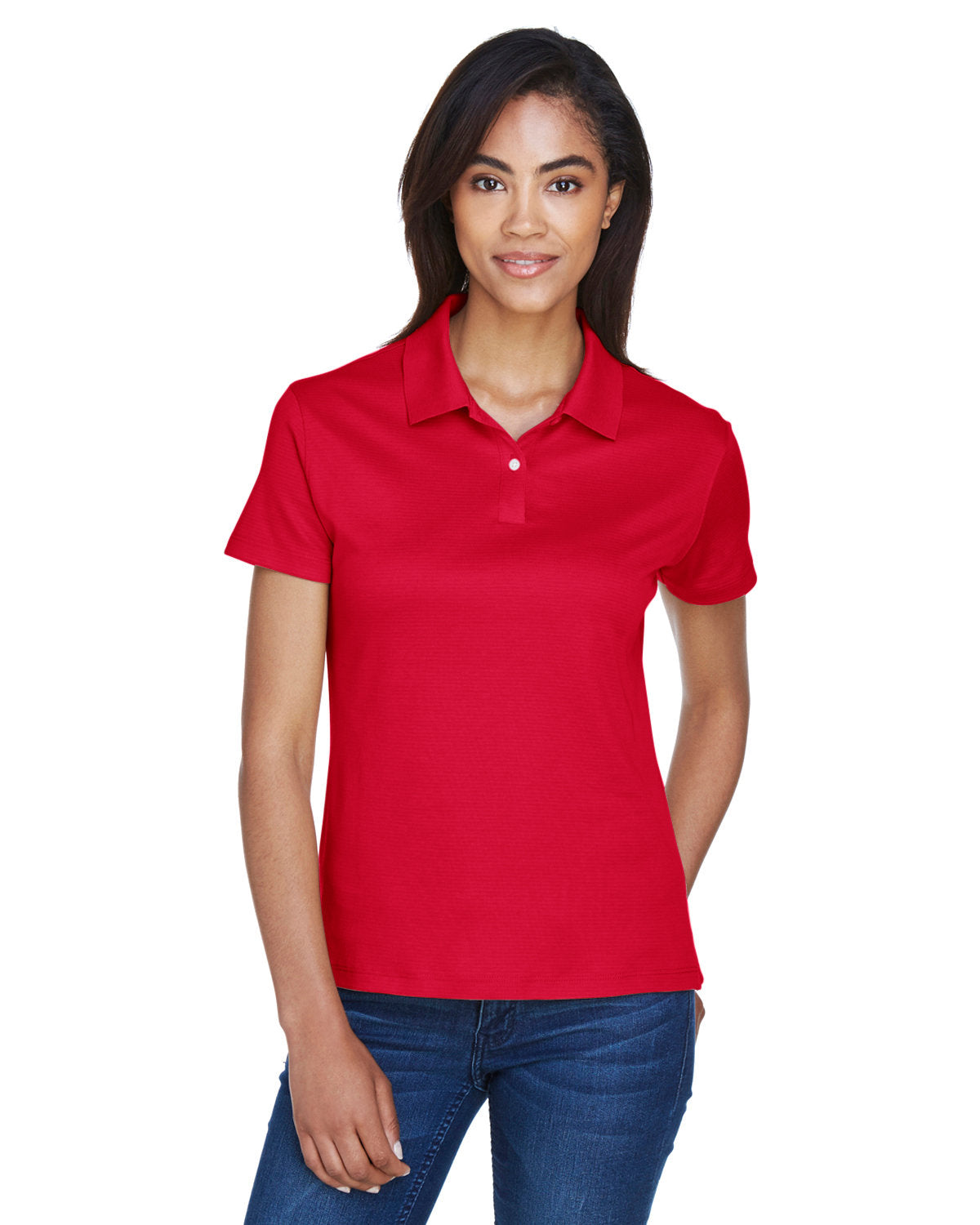 Devon & Jones Ladies Pima-Tech Jet Pique Polo-Ladies Polos-Devon&Jones-Red-S-Thread Logic
