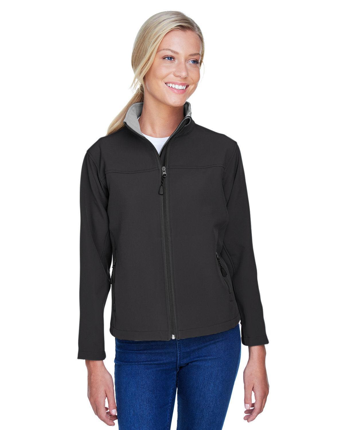 Devon & Jones Ladies Soft Shell Jacket-Ladies Jackets-Devon&Jones-Black-S-Thread Logic