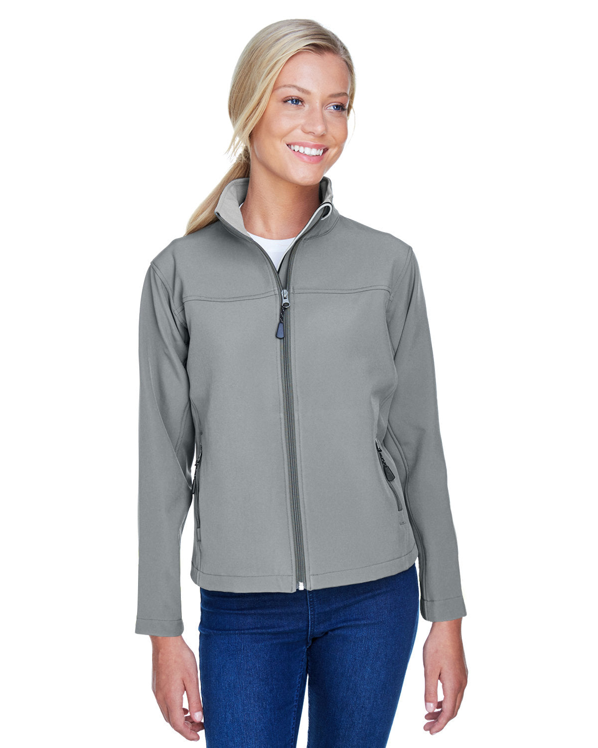 Devon & Jones Ladies Soft Shell Jacket-Ladies Jackets-Devon&Jones-Charcoal-S-Thread Logic