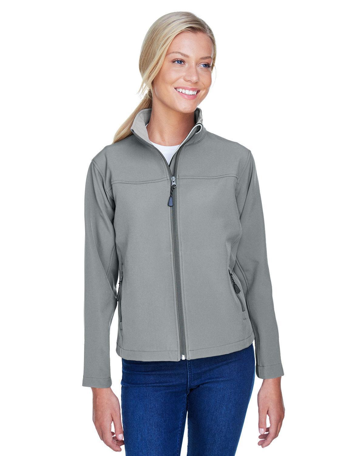 Devon & Jones Ladies Soft Shell Jacket-Ladies Jackets-Devon&Jones-Charcoal-S-Thread Logic