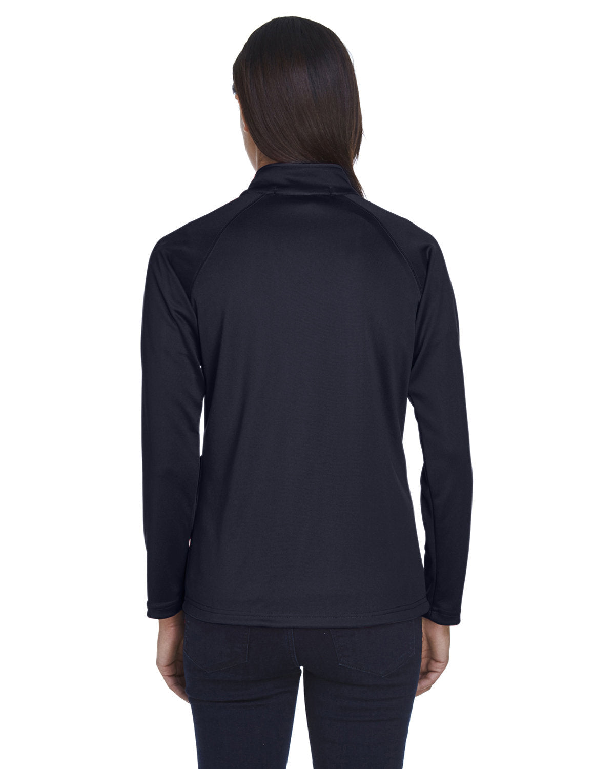 no-logo Devon & Jones Ladies Stretch Tech-Shell Compass Quarter-Zip-Ladies Layering-Devon&Jones-Thread Logic