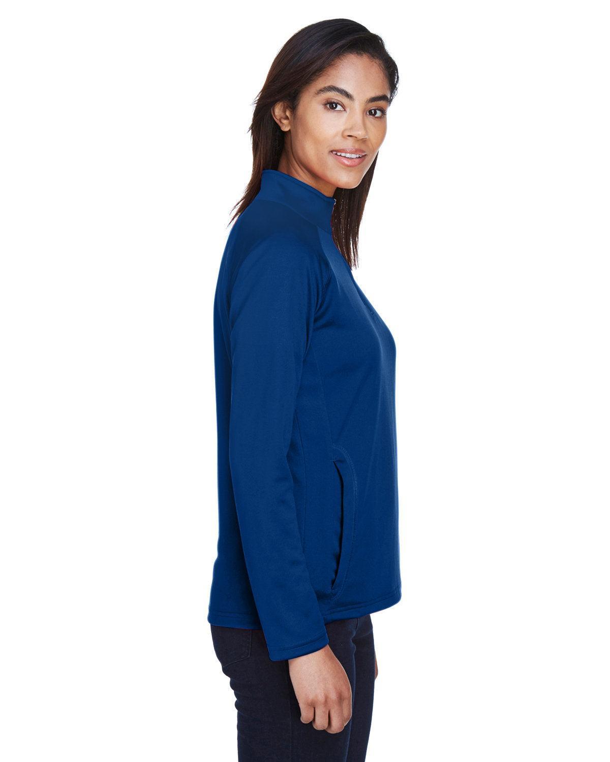 no-logo Devon & Jones Ladies Stretch Tech-Shell Compass Quarter-Zip-Ladies Layering-Devon&Jones-Thread Logic