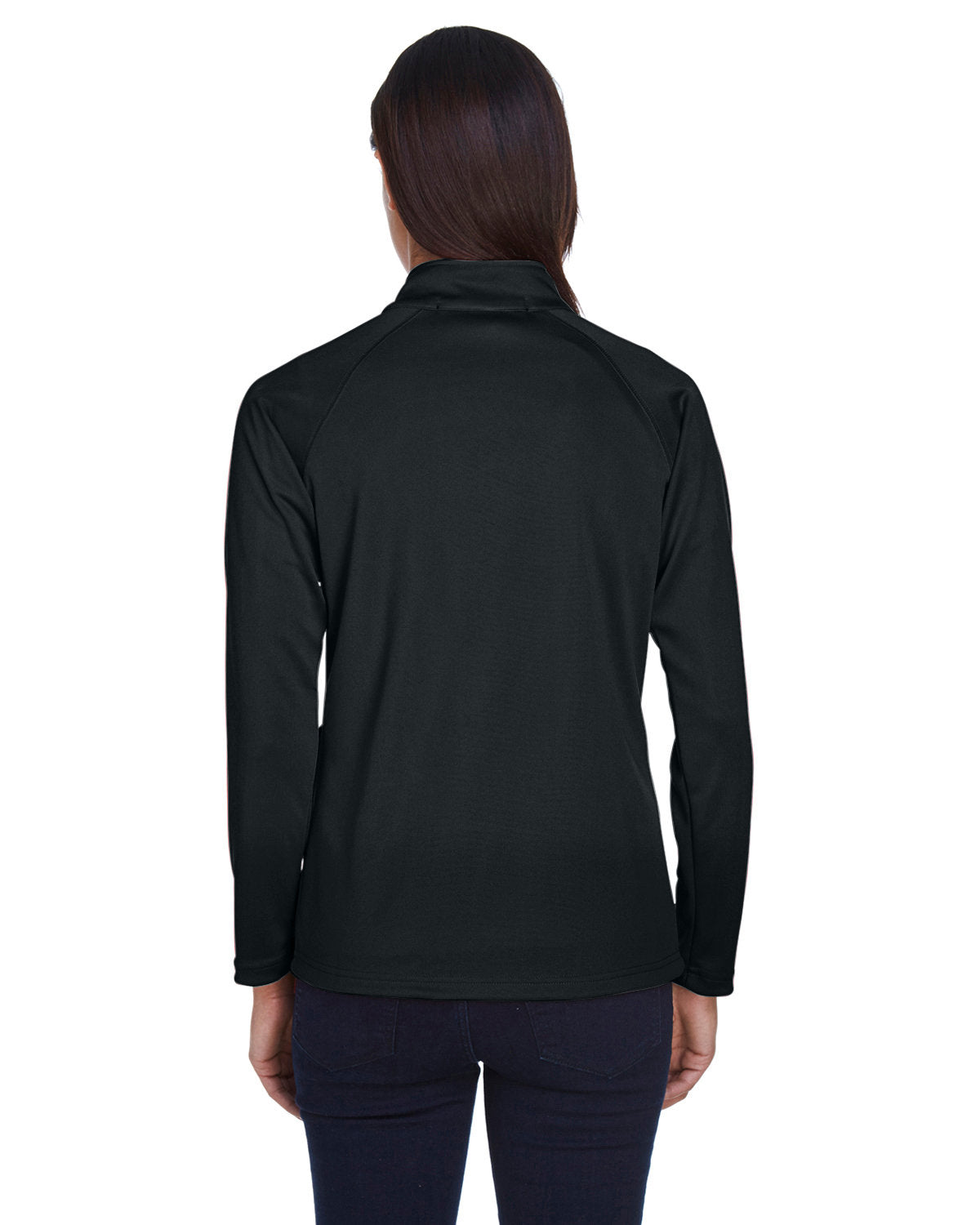 no-logo Devon & Jones Ladies Stretch Tech-Shell Compass Quarter-Zip-Ladies Layering-Devon&Jones-Thread Logic