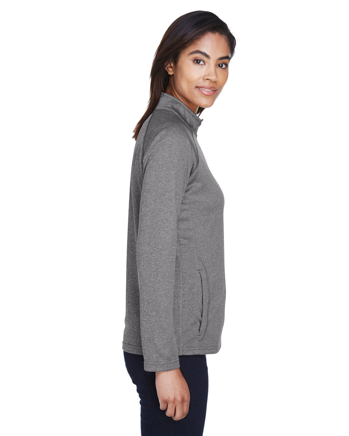 no-logo Devon & Jones Ladies Stretch Tech-Shell Compass Quarter-Zip-Ladies Layering-Devon&Jones-Thread Logic