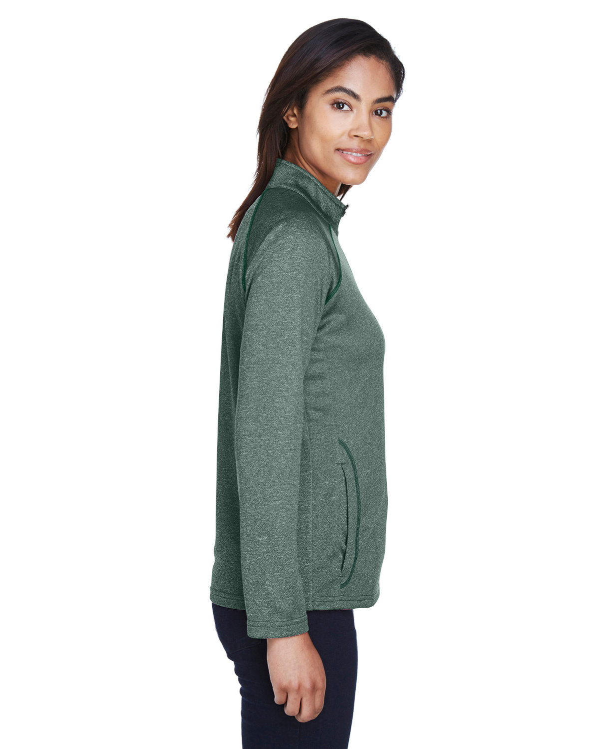 no-logo Devon & Jones Ladies Stretch Tech-Shell Compass Quarter-Zip-Ladies Layering-Devon&Jones-Thread Logic