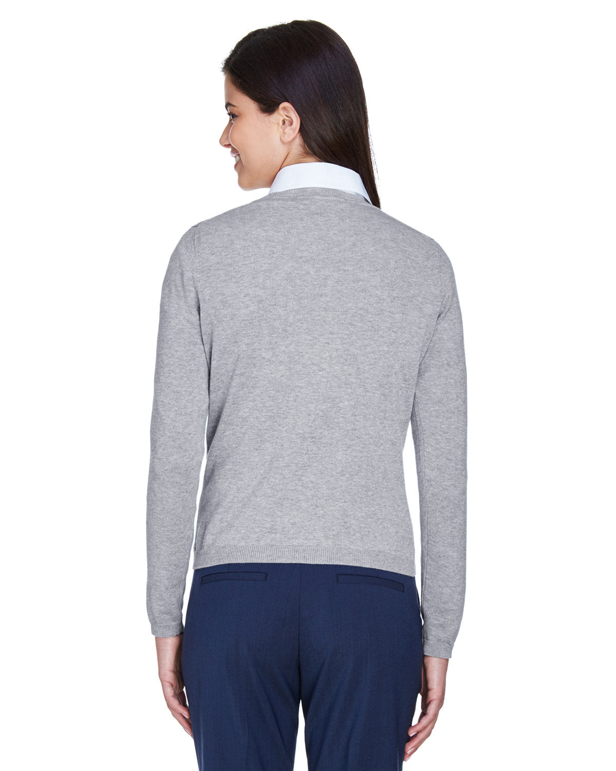no-logo Devon & Jones Ladies V-Neck Sweater-Ladies Layering-Devon&Jones-Thread Logic