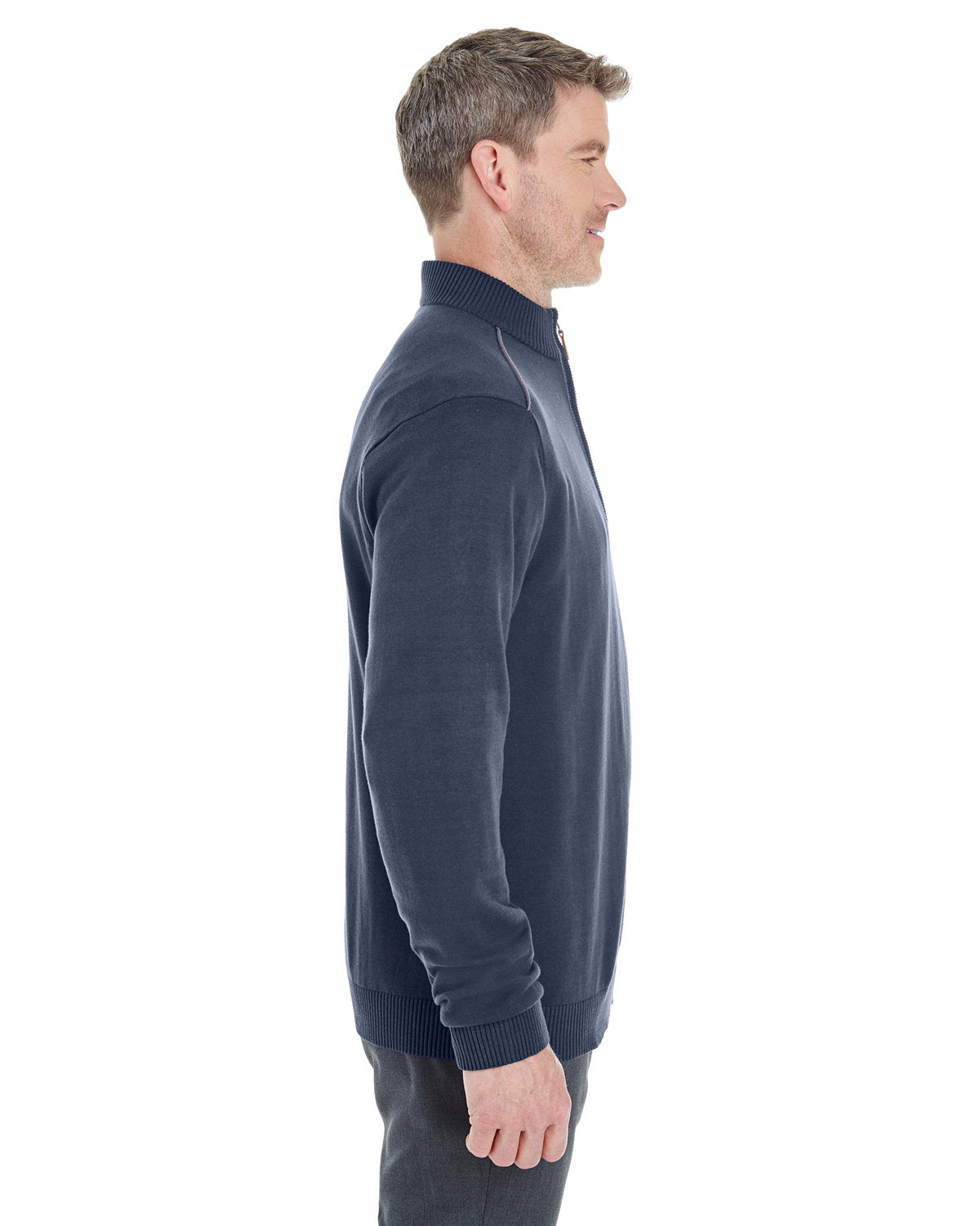 no-logo Devon & Jones Manchester Fully-Fashioned Half-Zip Sweater-Men's Layering-Devon&Jones-Thread Logic