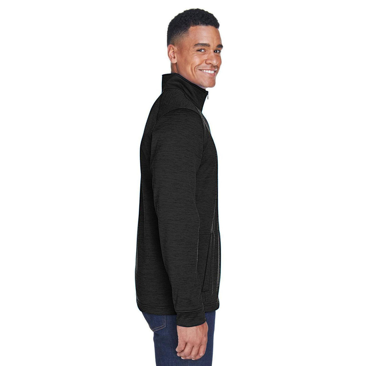 no-logo Devon & Jones Newbury Mélange Fleece Quarter-Zip-Men's Layering-Devon&Jones-Thread Logic
