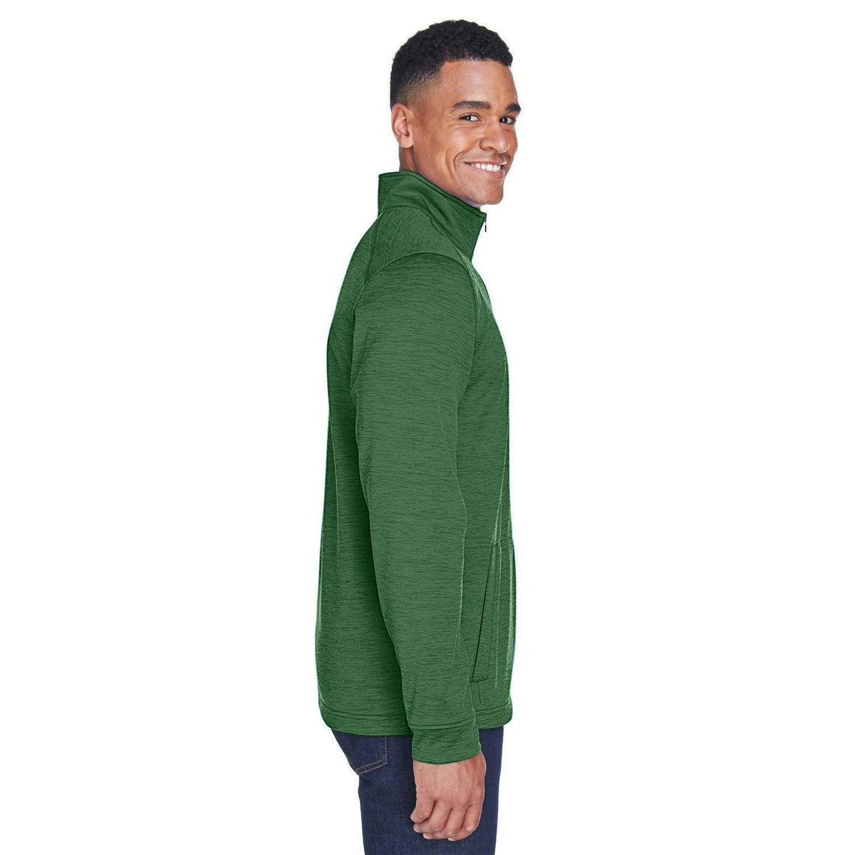 no-logo Devon & Jones Newbury Mélange Fleece Quarter-Zip-Men's Layering-Devon&Jones-Thread Logic
