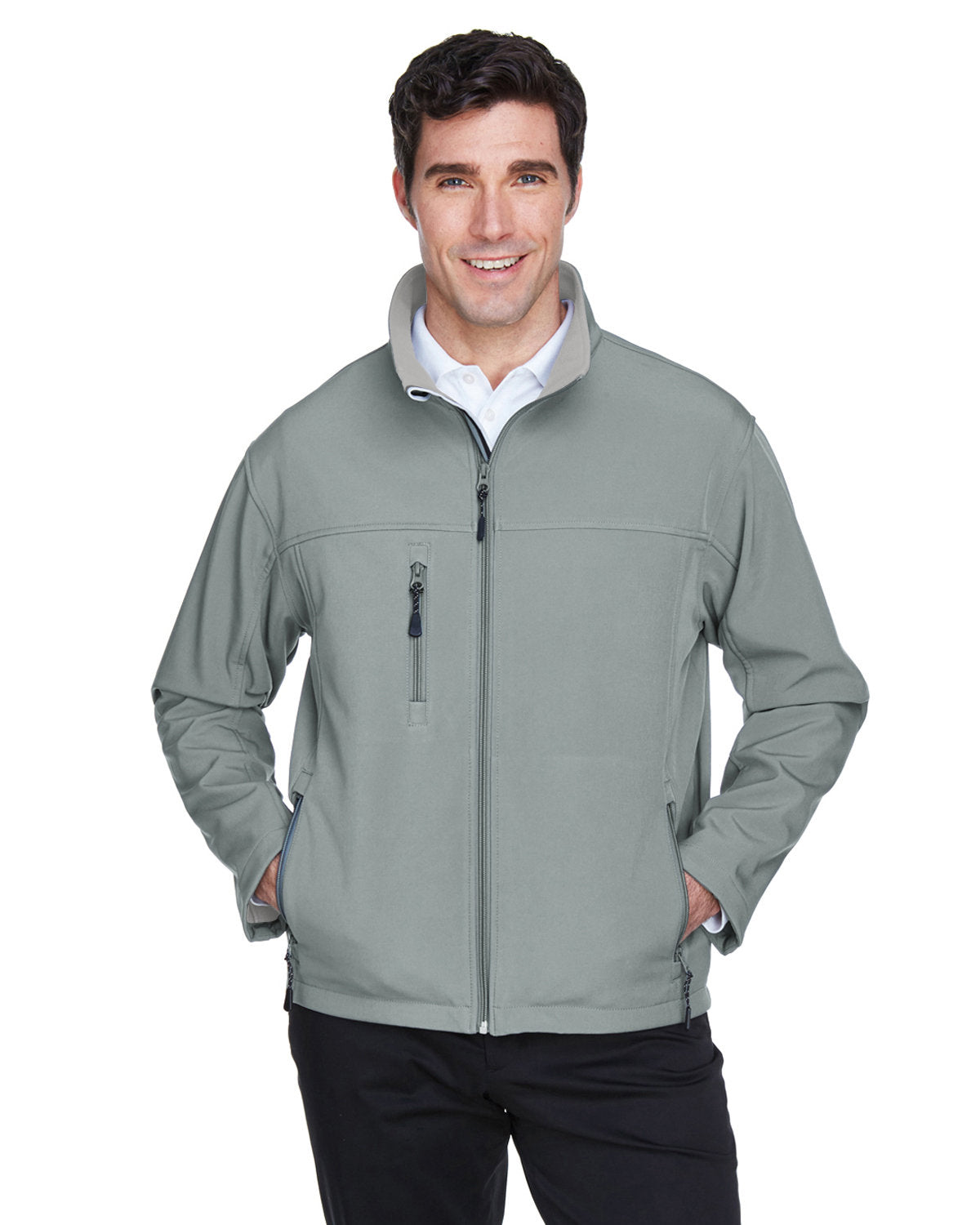 Devon & Jones Soft Shell Jacket-Men's Jackets-Devon&Jones-Charcoal-S-Thread Logic