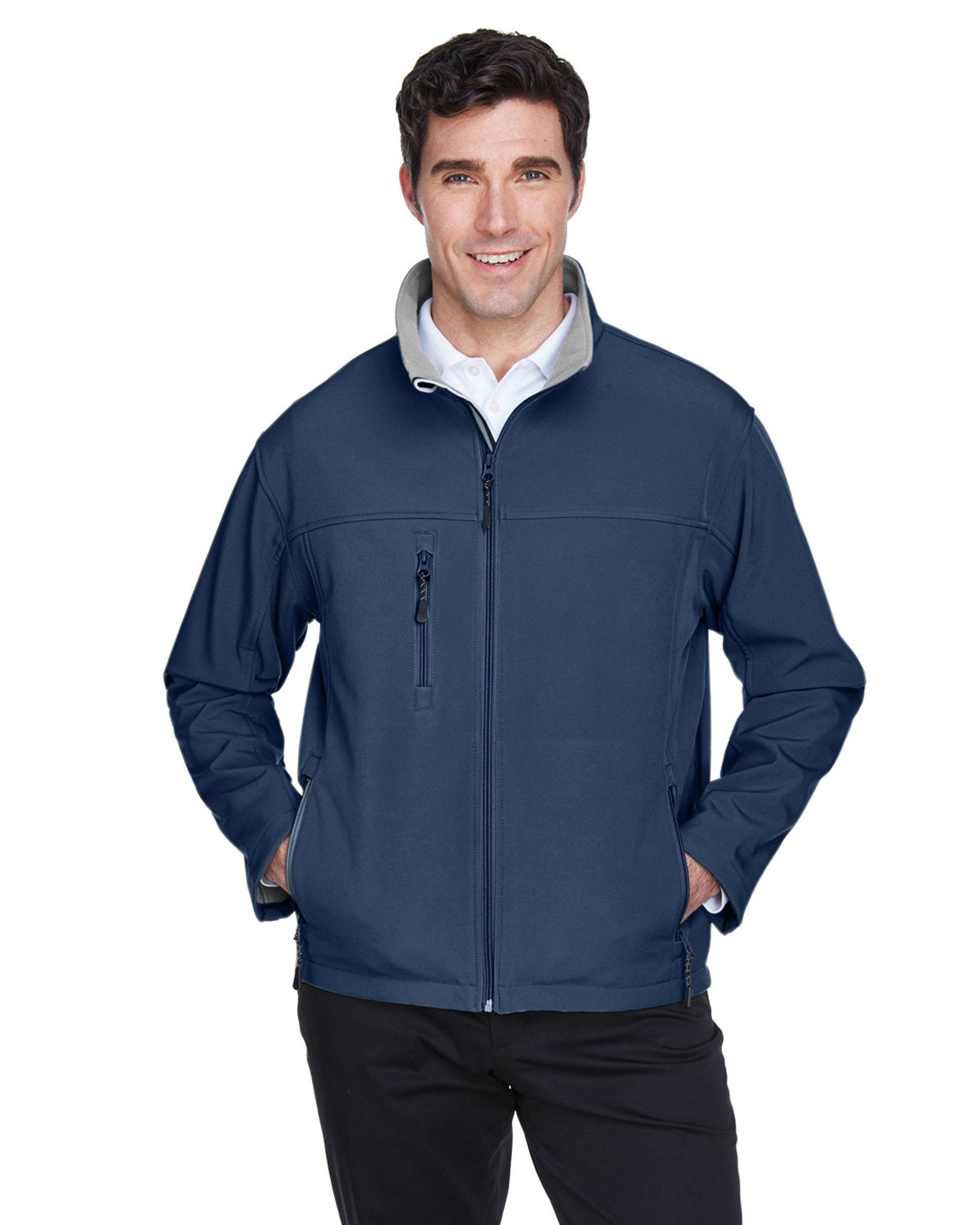 Devon & Jones Soft Shell Jacket-Men's Jackets-Devon&Jones-Navy-S-Thread Logic