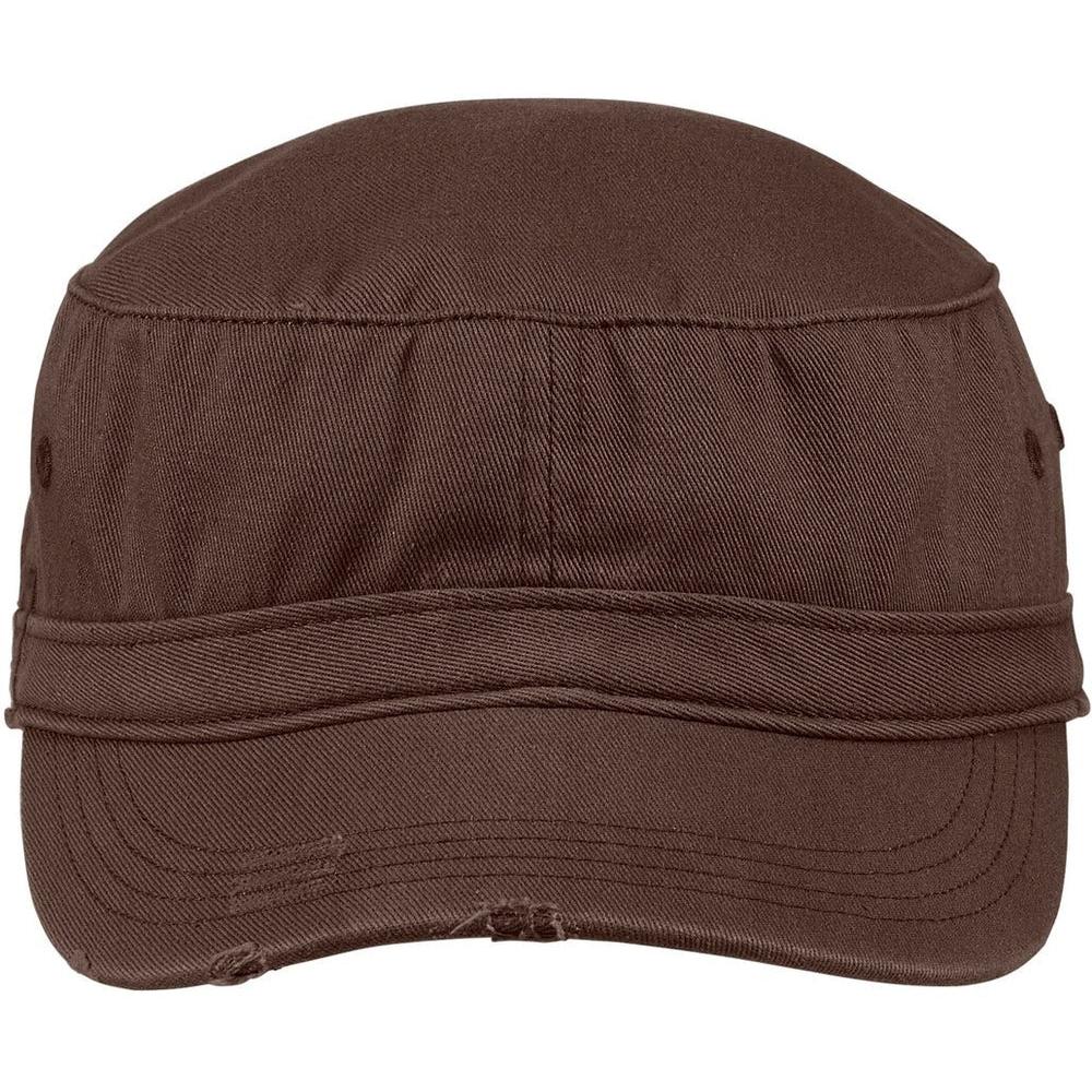 no-logo District Distressed Military Hat-Regular-District-Chocolate Brown-OSFA-Thread Logic
