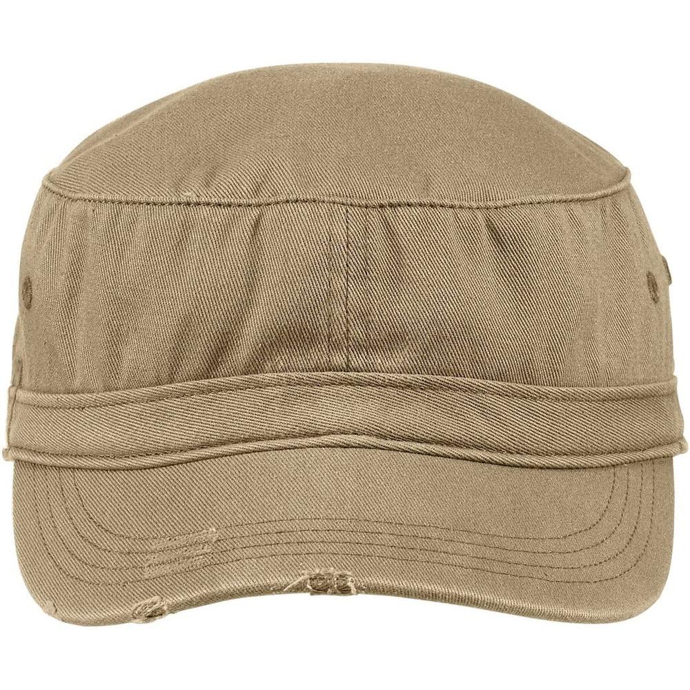no-logo District Distressed Military Hat-Regular-District-Khaki-OSFA-Thread Logic