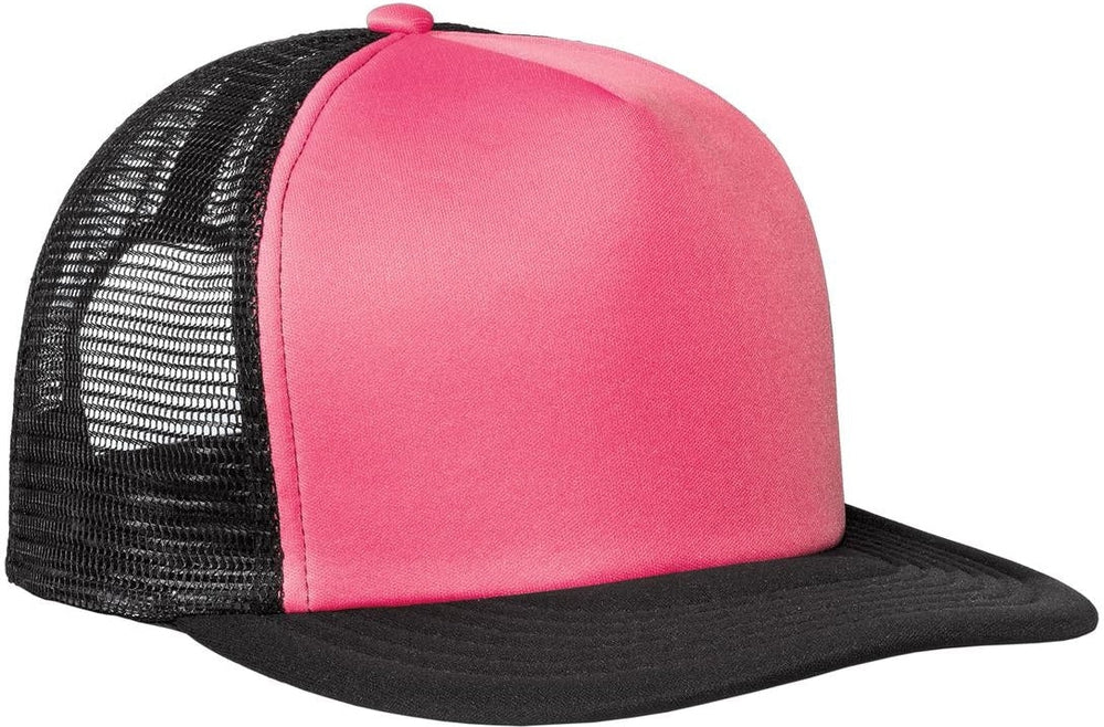 no-logo District Flat Bill Snapback Trucker Cap-Regular-District-Thread Logic