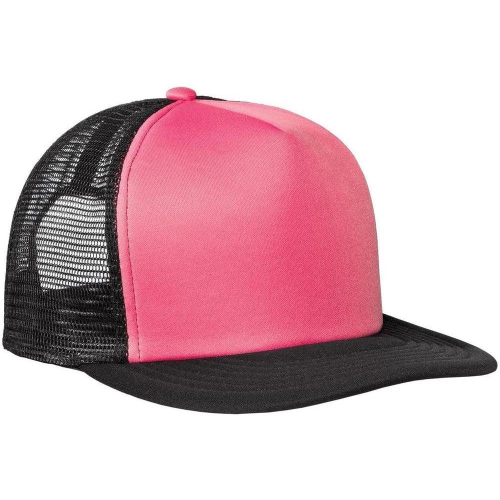 no-logo District Flat Bill Snapback Trucker Cap-Regular-District-Thread Logic