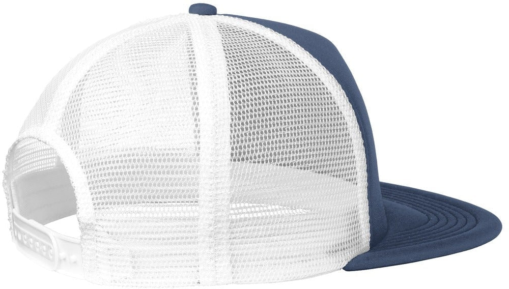 no-logo District Flat Bill Snapback Trucker Cap-Regular-District-Thread Logic