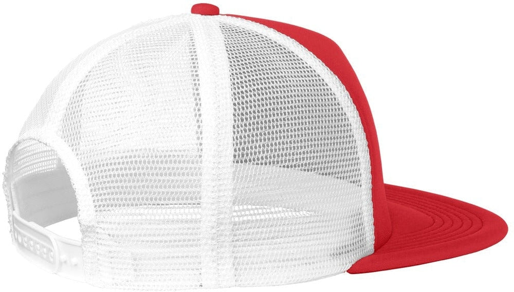 no-logo District Flat Bill Snapback Trucker Cap-Regular-District-Thread Logic