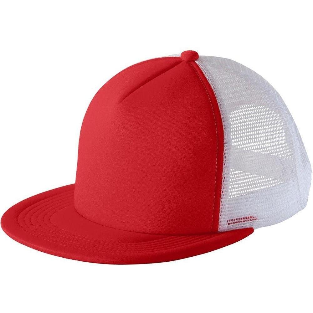 no-logo District Flat Bill Snapback Trucker Cap-Regular-District-Thread Logic