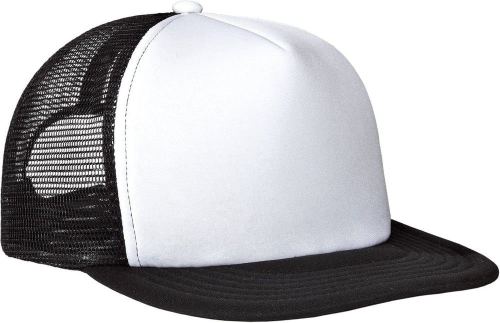 no-logo District Flat Bill Snapback Trucker Cap-Regular-District-Thread Logic