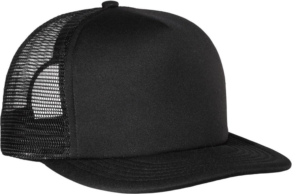 no-logo District Flat Bill Snapback Trucker Cap-Regular-District-Thread Logic