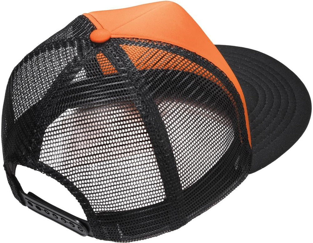 no-logo District Flat Bill Snapback Trucker Cap-Regular-District-Thread Logic