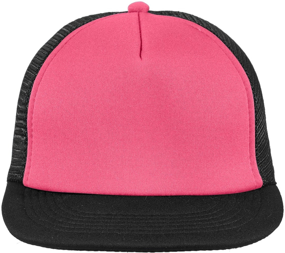 District Flat Bill Snapback Trucker Cap-Regular-District-Neon Pink-OSFA-Thread Logic