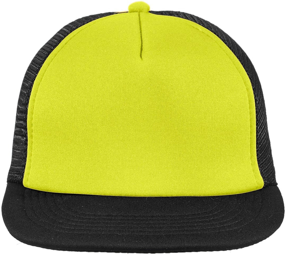 District Flat Bill Snapback Trucker Cap-Regular-District-Neon Yellow-OSFA-Thread Logic