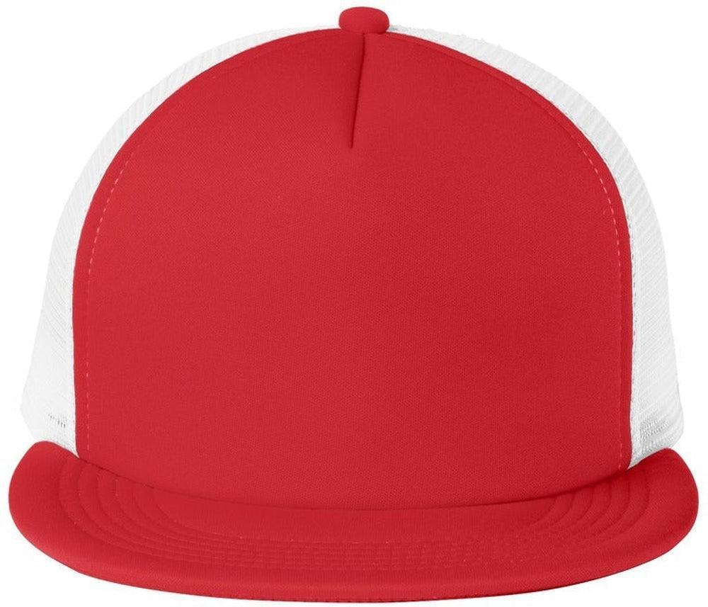 District Flat Bill Snapback Trucker Cap-Regular-District-New Red-OSFA-Thread Logic